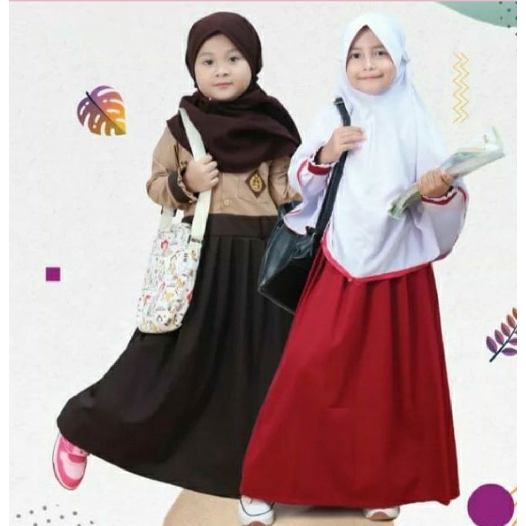 GAMIS  SET ANAK SERAGAM SD MERAH PUTIH PRAMUKA/ GAMIS SERAGAM SEKOLAH SD