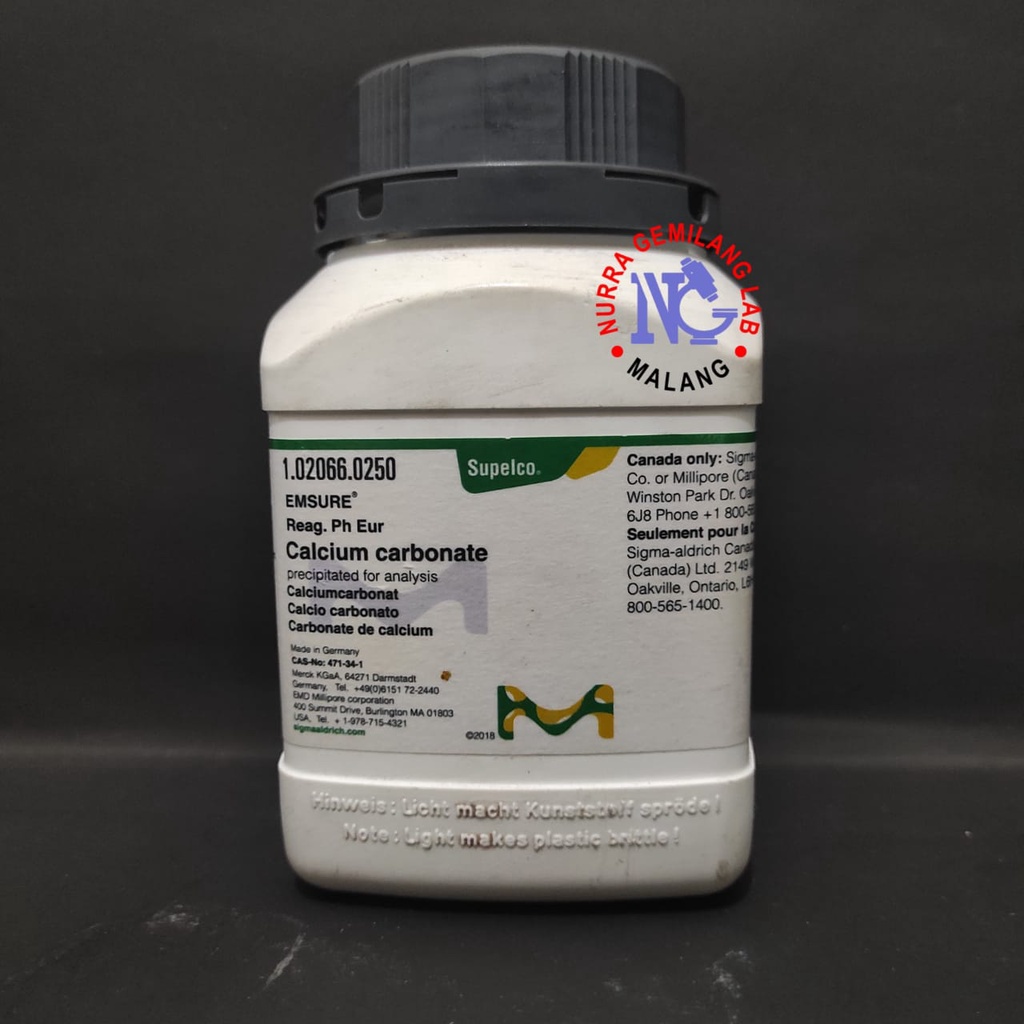 Calcium carbonate MERCK 1.02066.0250 ecer 5gram CaCO3