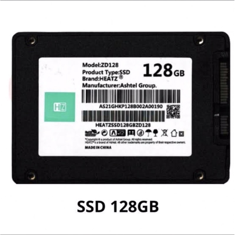 SSD HEATZ 128GB SATA III 2.5&quot; 6GB/S ORIGINAL RESMI 3TAHUN