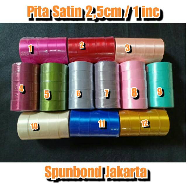 

Pita Satin 1 inch 2,5 cm per 1 roll Pita Kado Pita Bucket Bunga Pita Accesories Pita premium