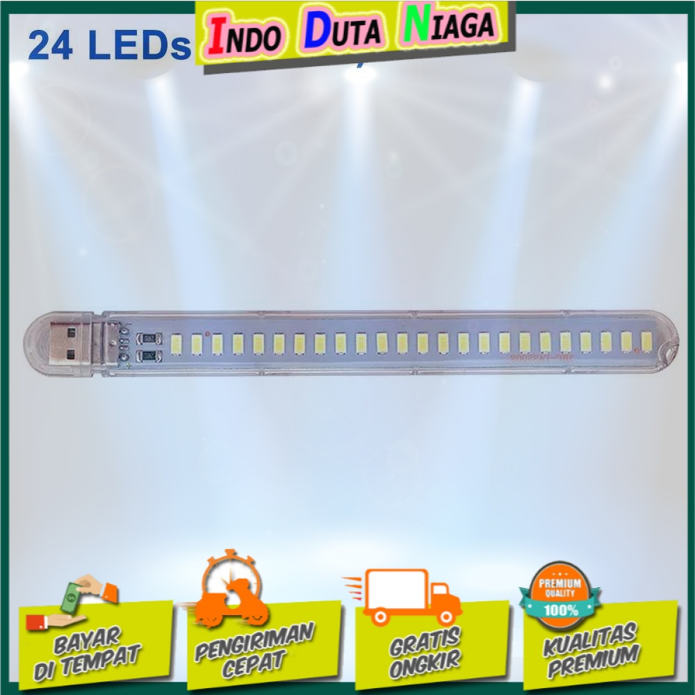 ZHMZH Lampu Belajar LED Strip Portable USB 24 LED 12W - SMD573