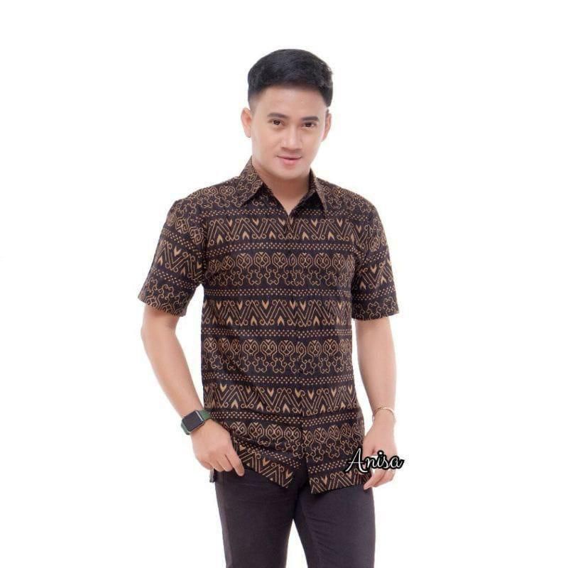 Kemeja Batik Pria Kemeja Batik Pria Lengan Panjang dan Lengan Pendek size M L XL XXL Jumbo Big Size Bahan Katun Berkualitas