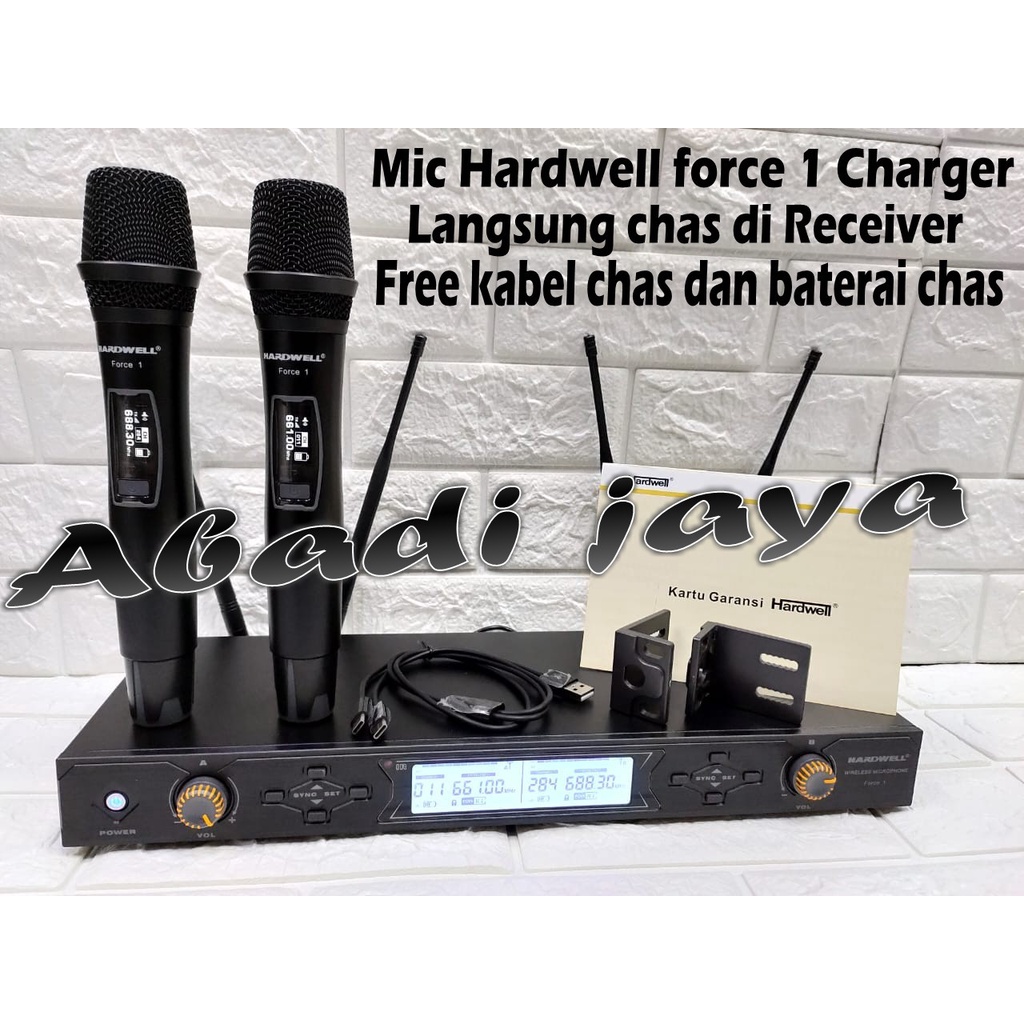 mic wireless HARDWELL FORCE 1 2 mic charger ORIGINAL hardwell force1