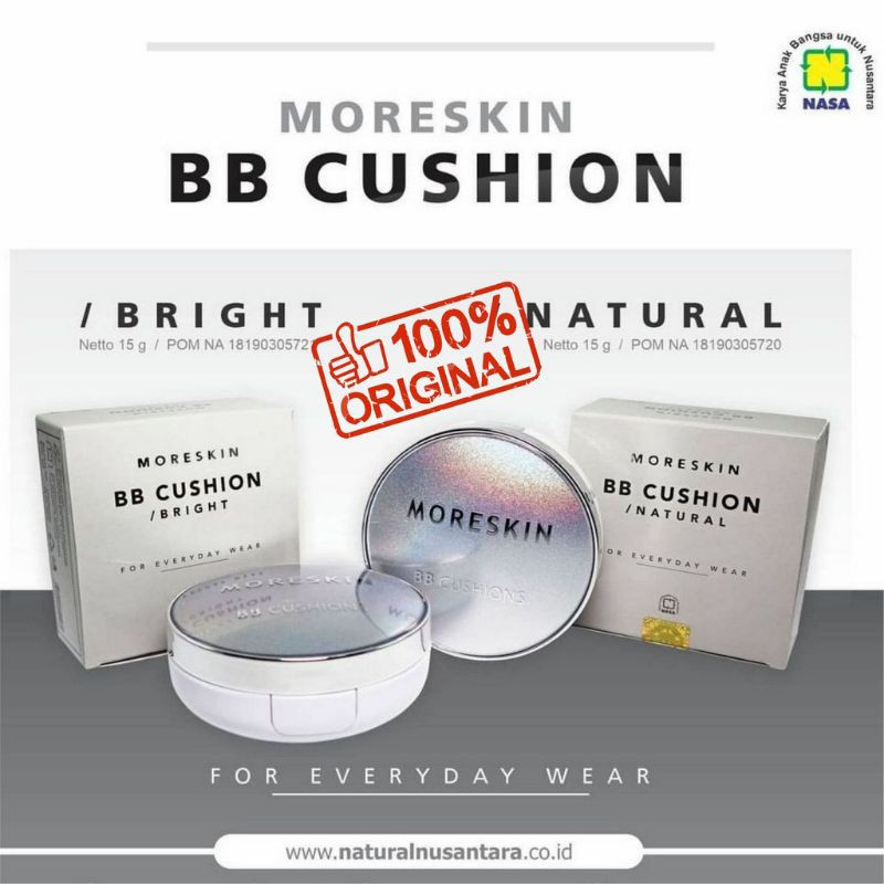 Moreskin bb cushion bright - Bedak cushion - Bedak padat - Moreskin bedak padat - Bedak tabur  - Bed