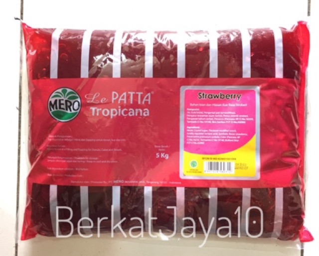 Selai LEPATTA pack 5 Kg (BONUS Gula Halus Mentari 200 gram) Blueberry Strawberry Pineapple Nanas Durian Mangga Melon Halal