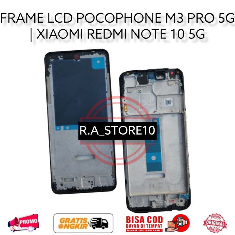 Frame Lcd Xiaomi Redmi Note 10 5G | Pocophone Poco M3 Pro 5G - Tatakan Lcd Middle Tulang Tengah Midle Bezzel