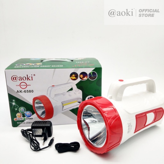 SENTER TANGAN LED AOKI LAMPU EMERGENCY LAMPU DARURAT AK-6580