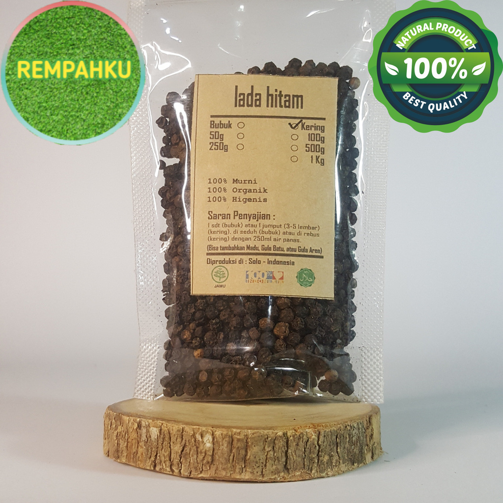 

LADA HITAM BULAT 1000 GRAM / 1 KG - Piper Nigrum - MURNI - JSR -