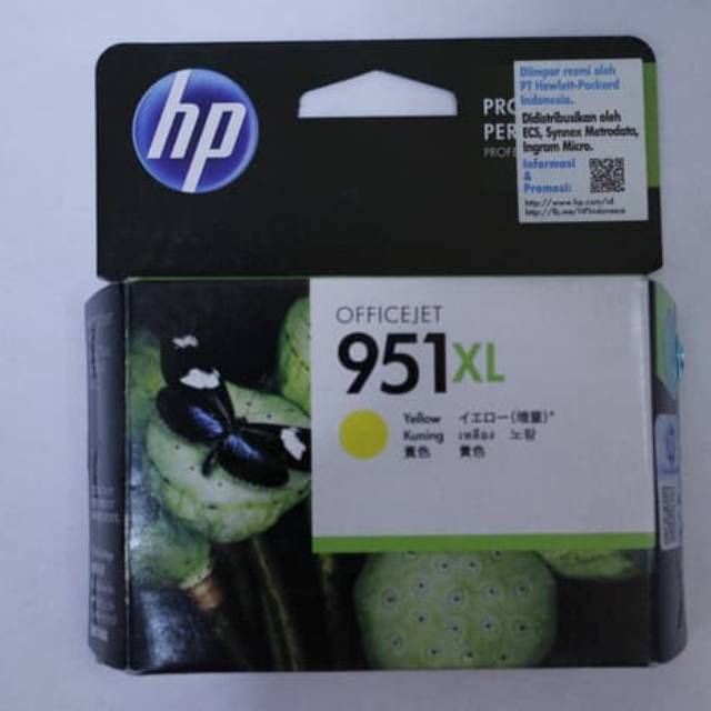 Tinta Hp 951xl Warna Kuning Yellow Original