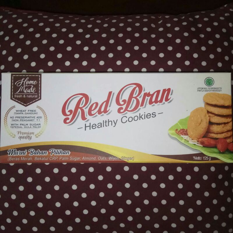 

Red Bran Healthy Cookies 125 gram / Biskuit Beras Merah / Roti Bekatul