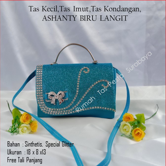 Tas Kecil,Tas Imut,Tas Kondangan,ASHANTY BIRU LANGIT