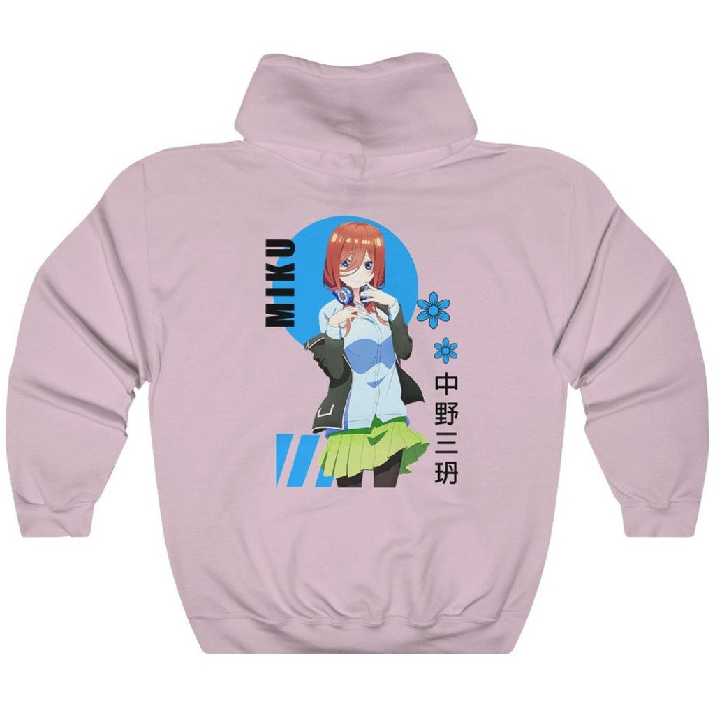 Hoodie Miku Nakano Kawaii Blue Quintessential Quintuplets Premium Fleece