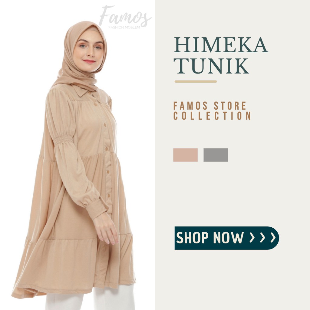 Baju Tunik Wanita Terbaru 2022 Import Remaja Premium Kekinian Panjang Polos Kondangan Kaos Premium M