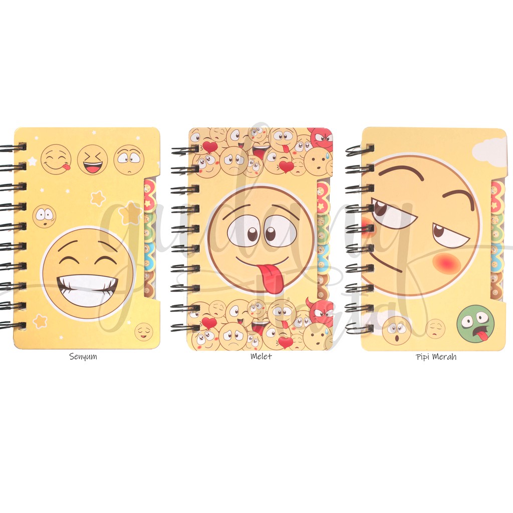 Notebook Smile Emoji Emoticon Memo Unik Notepad Lucu Buku Tulis Catatan GH 308064