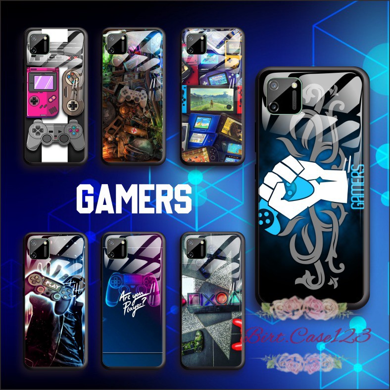 BC Case silikon Gambar GAMERS back case glass vivo y91 y93 y95 y91c y71 y81 y12 y15 y17 y53 v5 y11