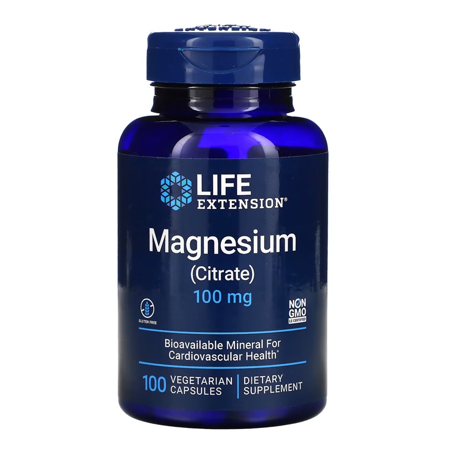 Life Extension Magnesium Citrate 100 mg 100 Veg Life Ext Magnesium ORI USA