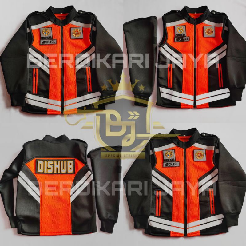 Romket Dishub Jaket Dishub Orange Doublemesh Tebal Original Termurah