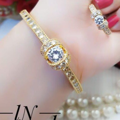 Xuping Set Perhiasan Gelang dan Cincin 381V