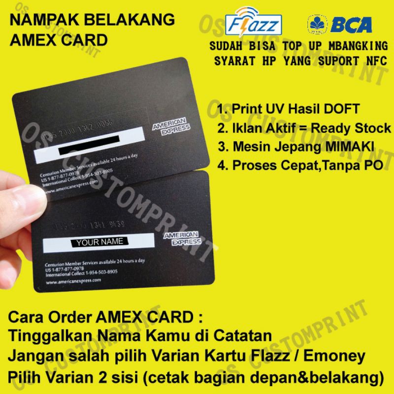 CUSTOM FLAZZ BCA GEN 2 ATAU EMONEY 1SISI DAN 2SISI