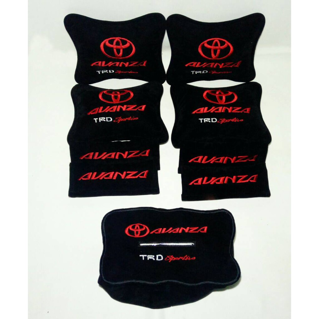 BANTAL MOBIL AVANZA TRD SPORTIVO CUSTOM HEADREST MOBIL AKSESORIS INTERIOR AVANZA