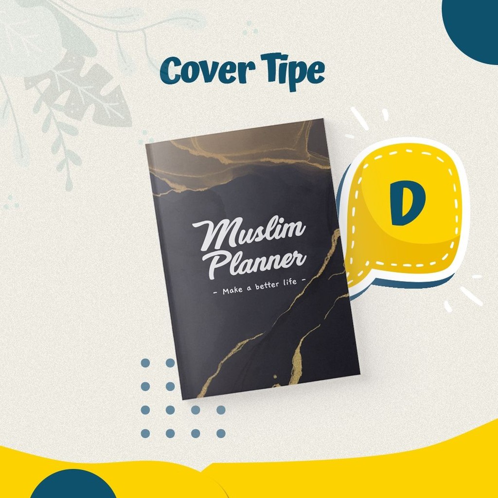 

TERMURAH !! BUKU MUSLIM PLANNER 2022 COVER GOLDEN BLACK / AGENDA / JOURNAL / NOTEBOOK