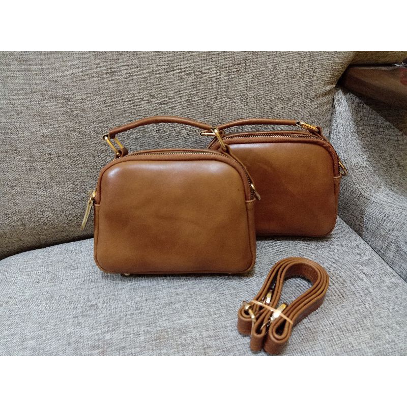 Tas Kulit Asli Wanita /Tas Jinjing Andin Kulit Full Up