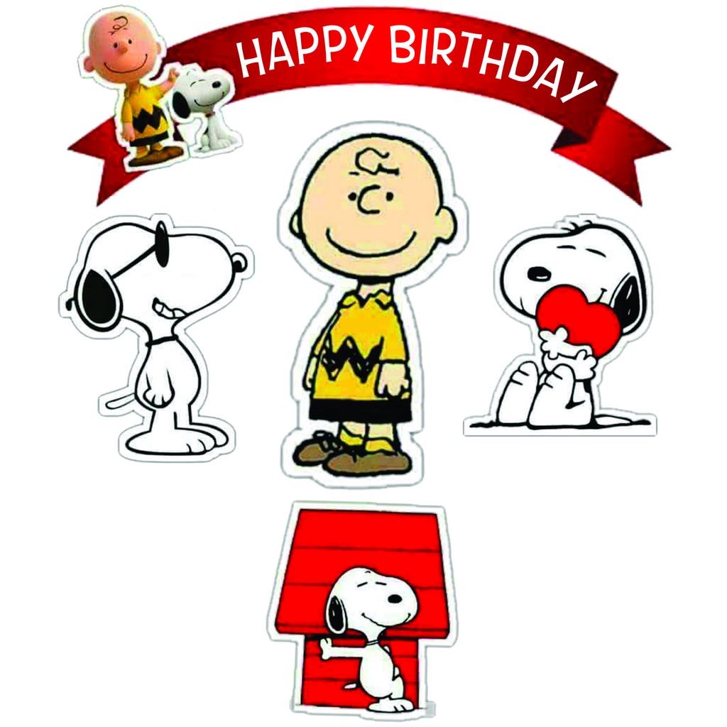 

TOPPER CAKE CUSTOM TOPPER ULANG TAHUN / HIASAN KUE SNOOPY