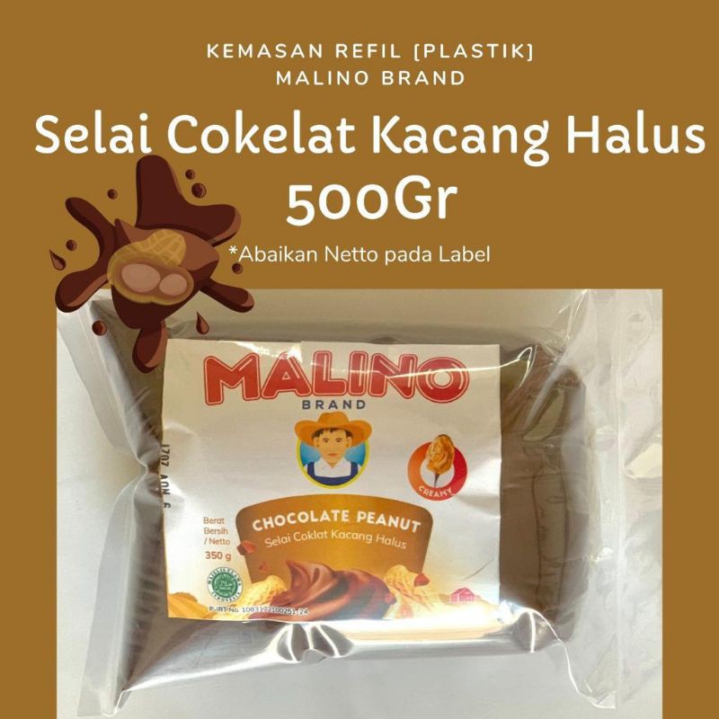 

Selai Coklat Kacang Halus Malino Brand Kemasan Refill 500 gram