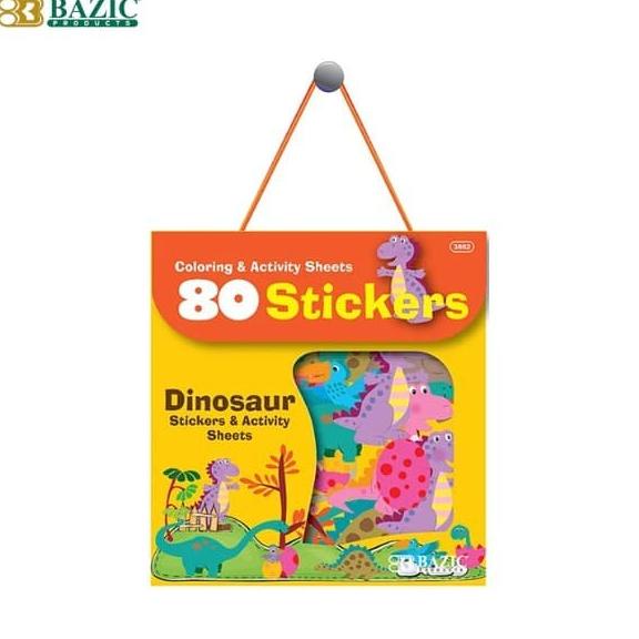 

Bazic Dinosaur Series Assorted Sticker 80 pcs - Buku Stiker Anak