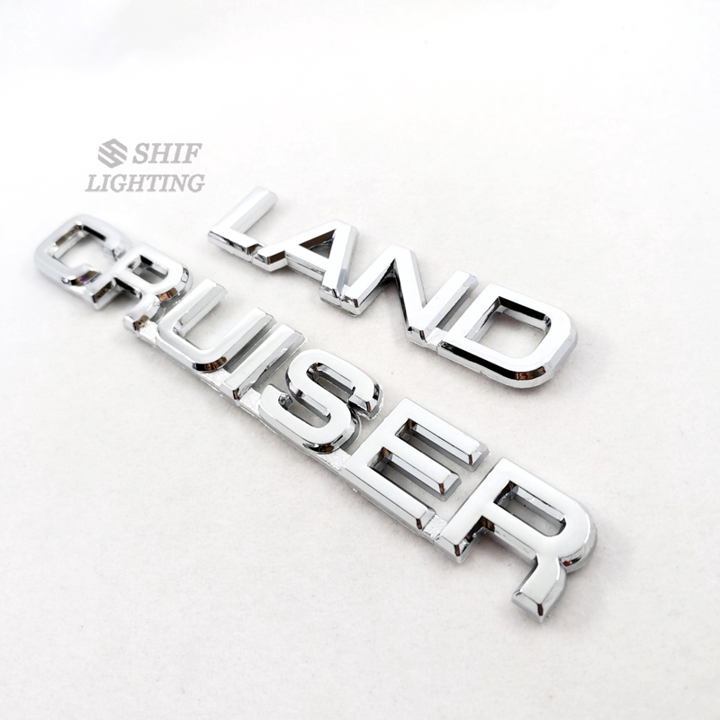 1Pc Stiker Emblem Logo LAND CRUISER Bahan ABS Krom Untuk Bagasi Mobil Toyota