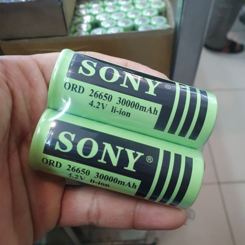 PROMO BARU!! 2 Pcs 26650 SONY/ SAMSUNG 30000mAh Reacharger Battery 4.2Volt