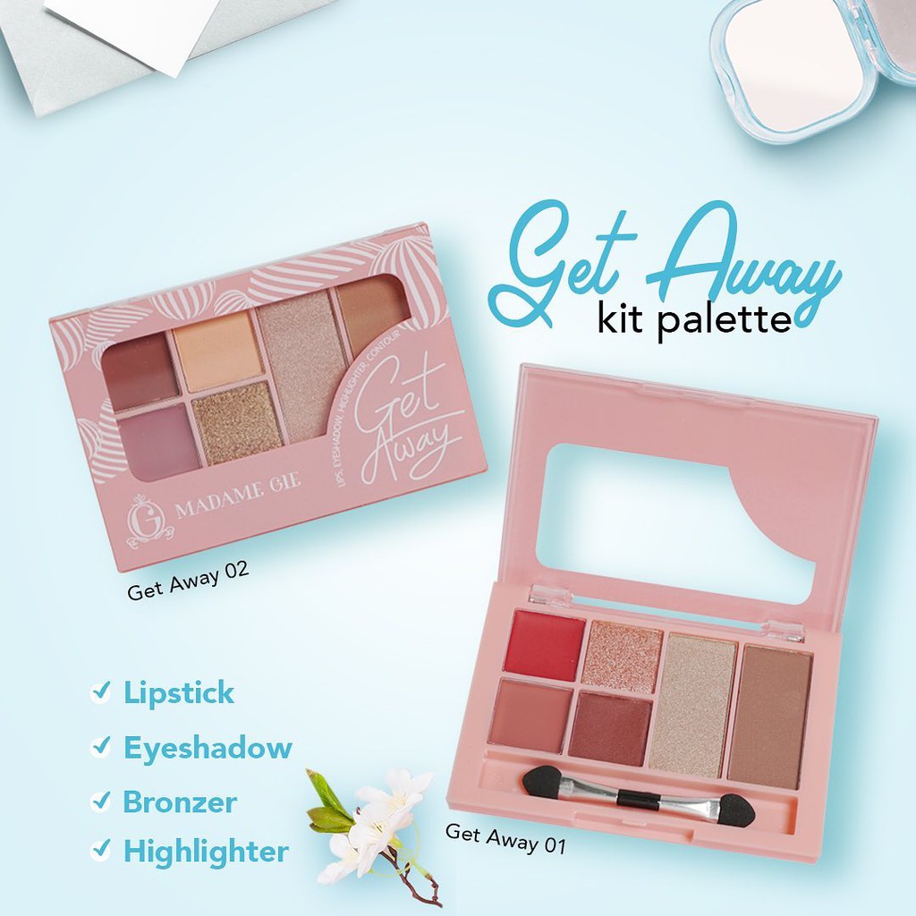 ❤ BELIA ❤ MADAME GIE To Go | GET AWAY Make Up Kit | Complete | Face Pallete | Take5 Palet wajah Madamegie getaway