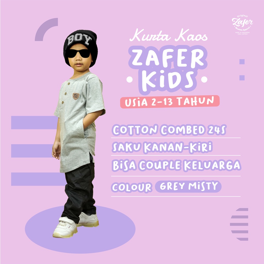 KURTA KAOS, KURTA ANAK, KURTA PAKISTAN, KURTA KAOS PREMIUM ZAFER WARNA NAVY