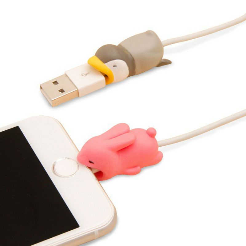 Cable Bite/ Pelindung Ujung Kabel Charger handphone / Cable Saver/ Cable Protector cas hewan goyang