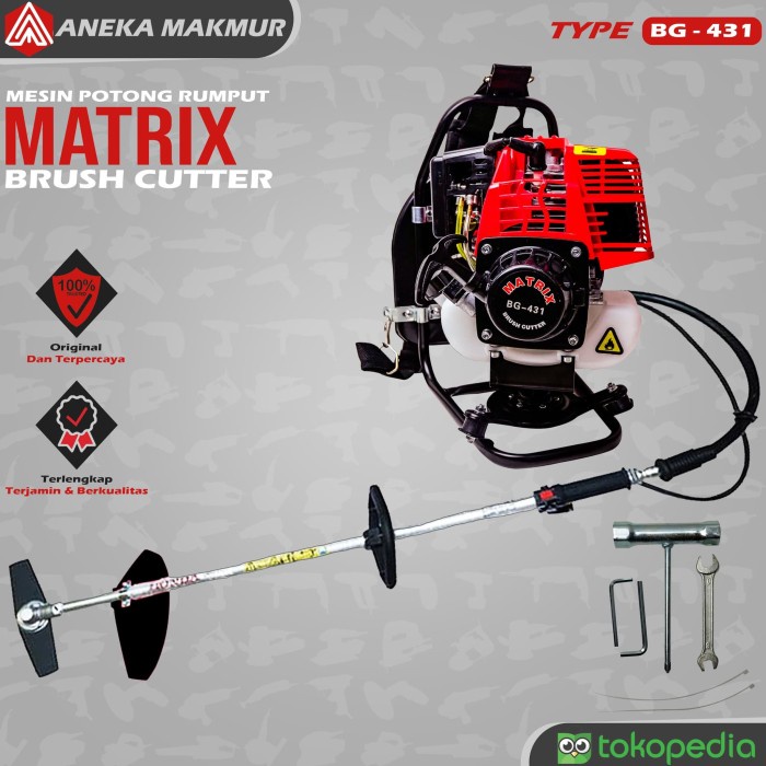 Matrix Mesin Potong Rumput Gendong BG 431 Brush Cutter 4 Tak BG431