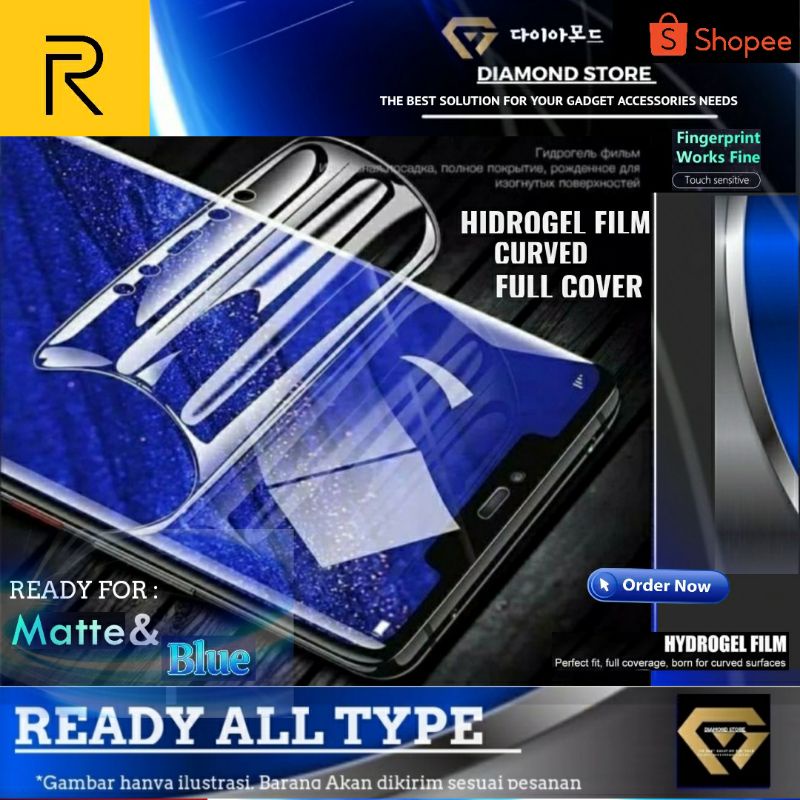 REALME HIDROGEL MATTE AND BLUE SCREEN PROTECTOR ANTI GORES REALME 2 PRO 3 3i 5 5i 6 6i 7 7i 8 5G 8 PRO 9 9i 10 C1 C2 C3 C11 2021 C12 C15 C25 C33 10 PRO 5G PRO+ C30S C53