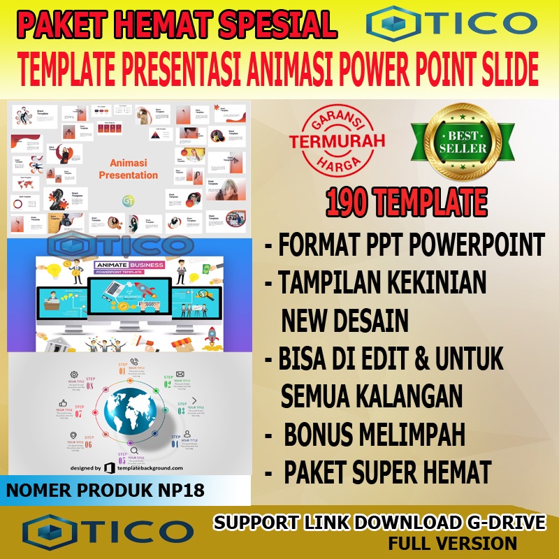 Paket Koleksi Template Animasi Slide Untuk Presentasi PPT Usaha Percetakan Multimedia Termurah Terlaris NP18