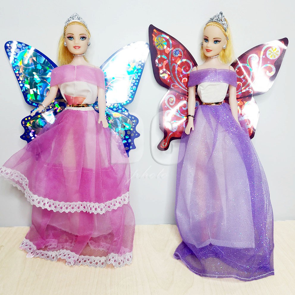 Boneka Berbie Fairy Princess Putri Peri Baju Sayap Kupu Malaikat