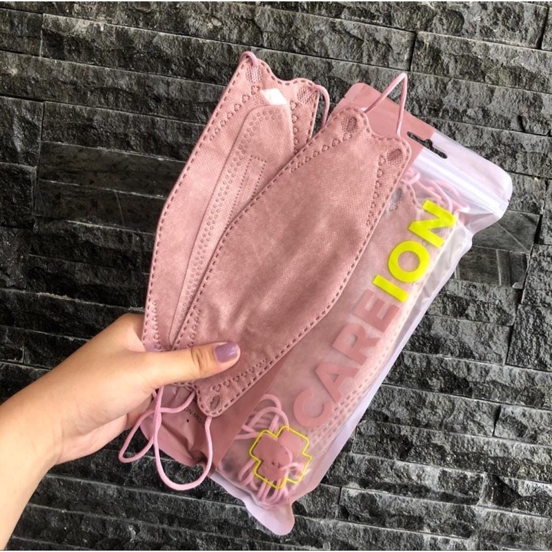 MASKER KF94 CAREION WARNA SHRIMPINK