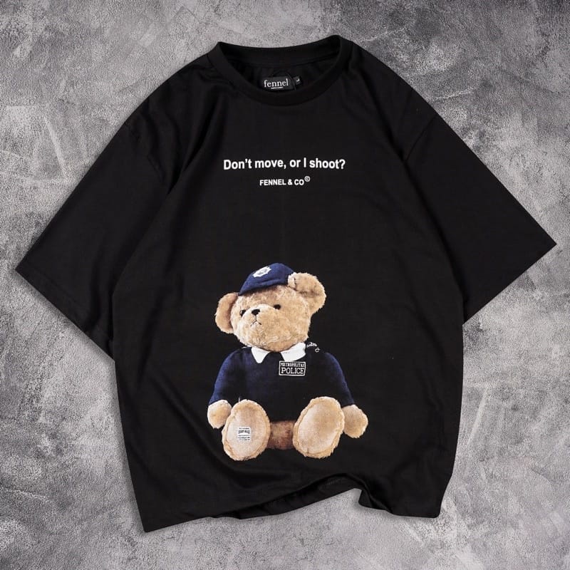 GSC - Baju OVERSIZE BAD HABBITS FONT / Kaos Oversize Terbaru-DON'T MOVE hitam