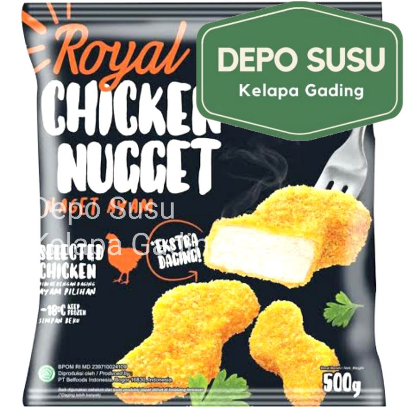 Belfoods Royal Chicken Nugget 500gr | Nuggets Belfood Naget Premium Karaage Cheezy bites Cordon Bleu Drummies