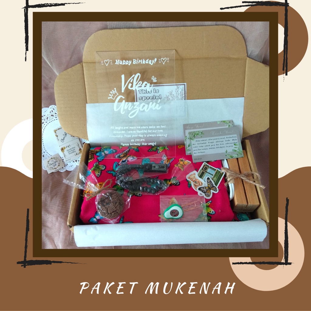 

Giftbox Paket Mukenah | Acrylic Lettering | Hampers Murah | Kado Murah