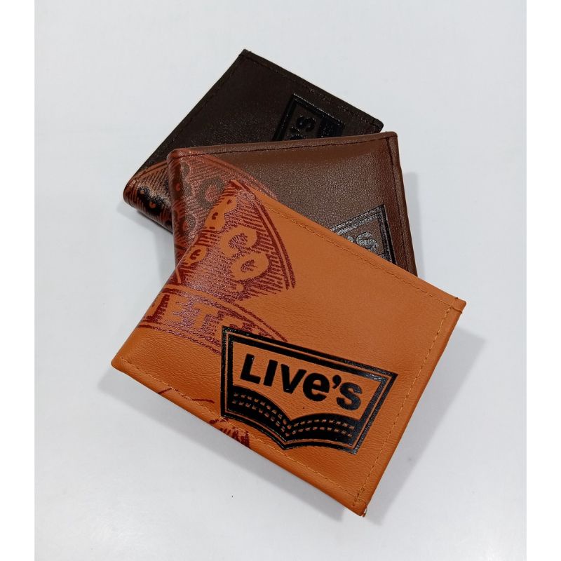 Bonus Box - Dompet Pria Lipat Live Coklat Murah Grosir