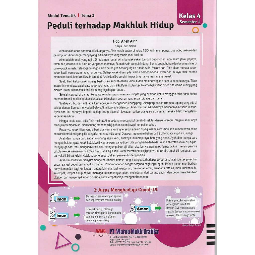 Inspirasi Tematik Tema 3 kelas 4 SD/MI Semester 1 kurikulum 2013 EdisI Revisi 2017-1