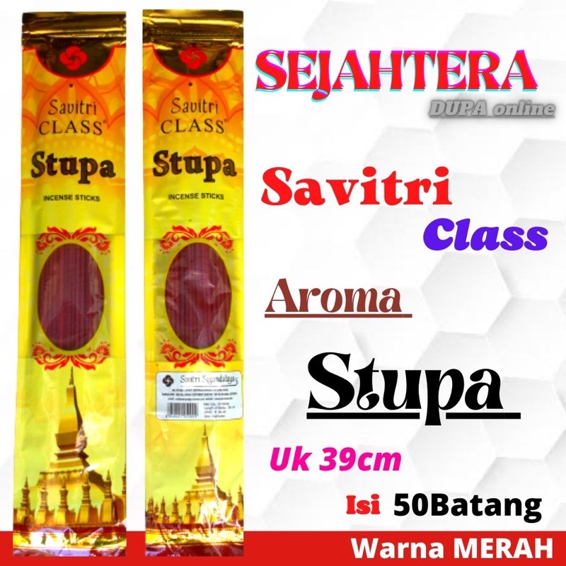 Dupa Hio Savitri Class “Stupa” Pouch 39cm 50btg Merah