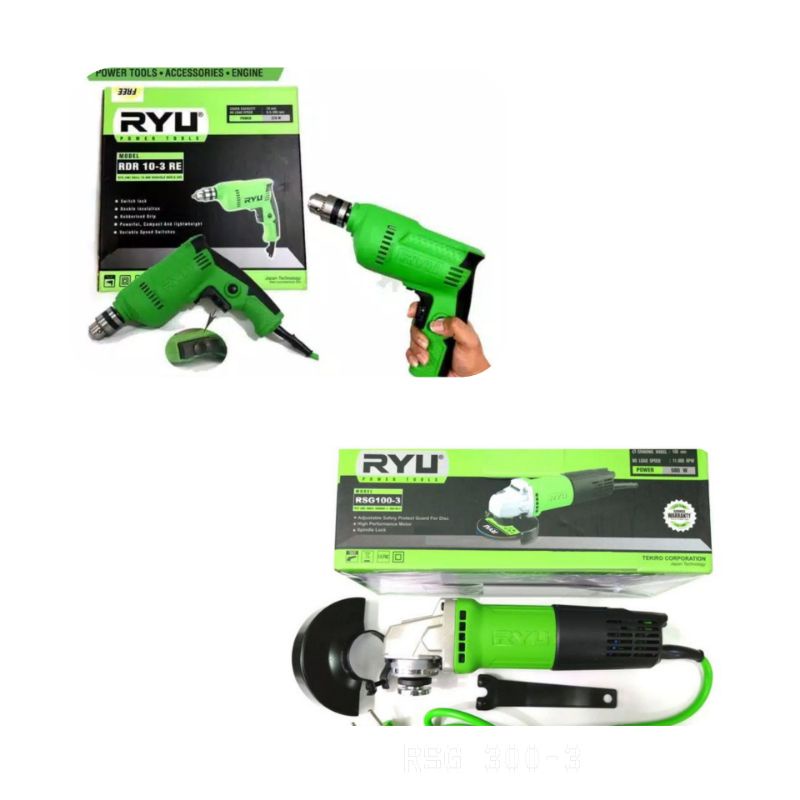 Gerinda Tangan Listrik  RYU TEKIRO + Bor 10mm