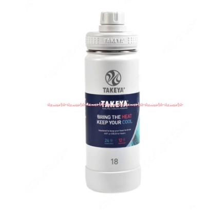 Takeya 530ml Vacuum Flask Biru Tosca Teal Botol Minum Dengan Pegangan Takkeya Vacuum Vakum Flash