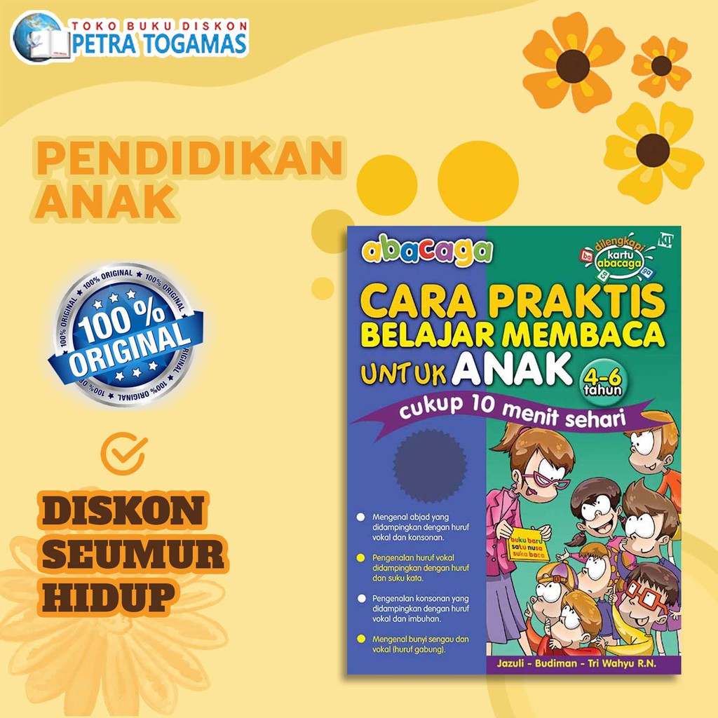 ABACAGA CARA PRAKTIS BELAJAR MEMBACA UNTUK ANAK 46 TAHUN