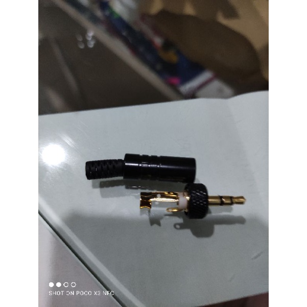Mini jack stereo 3.5 mm Gold plated with Drat