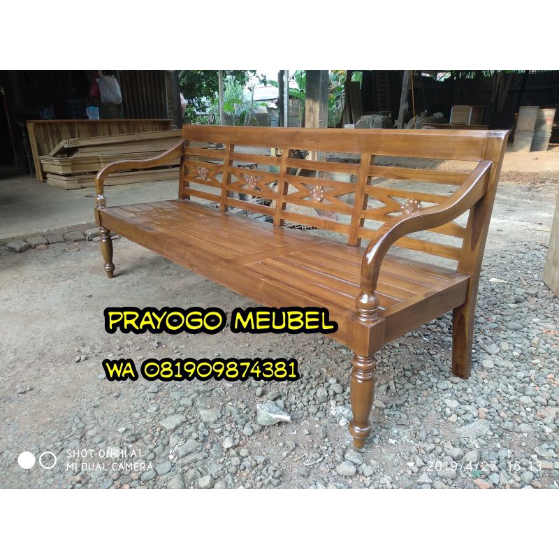Kursi risban vintage kuno - bangku jawa jati - kursi tamu vintage - kursi teras vintage murah jati